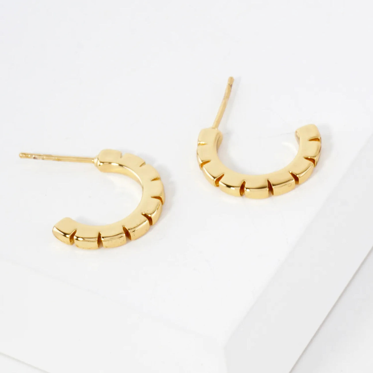 Celine Mini Gold Hoops | Erin McDermott Jewelry