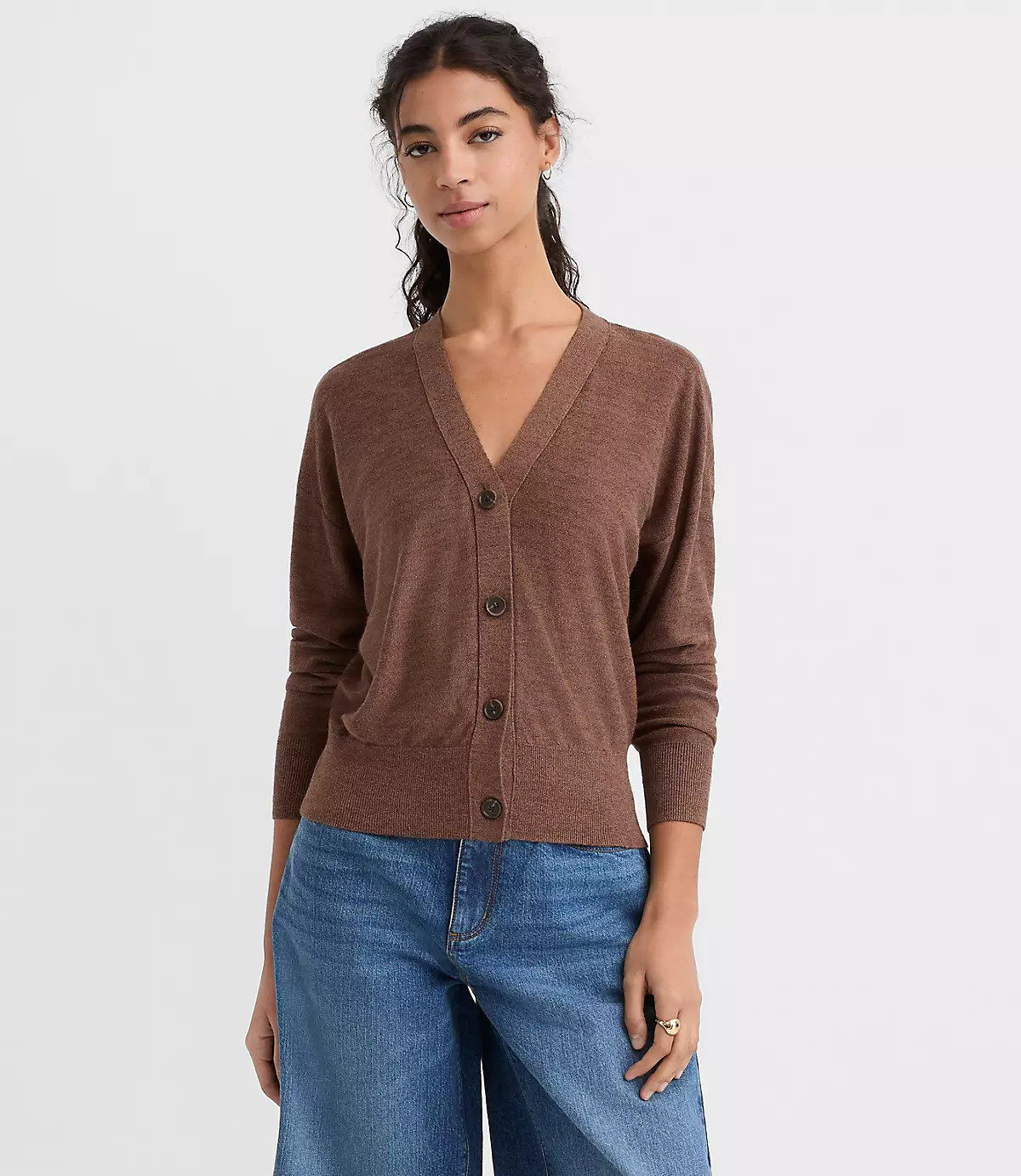 Modern V-Neck Cardigan | LOFT