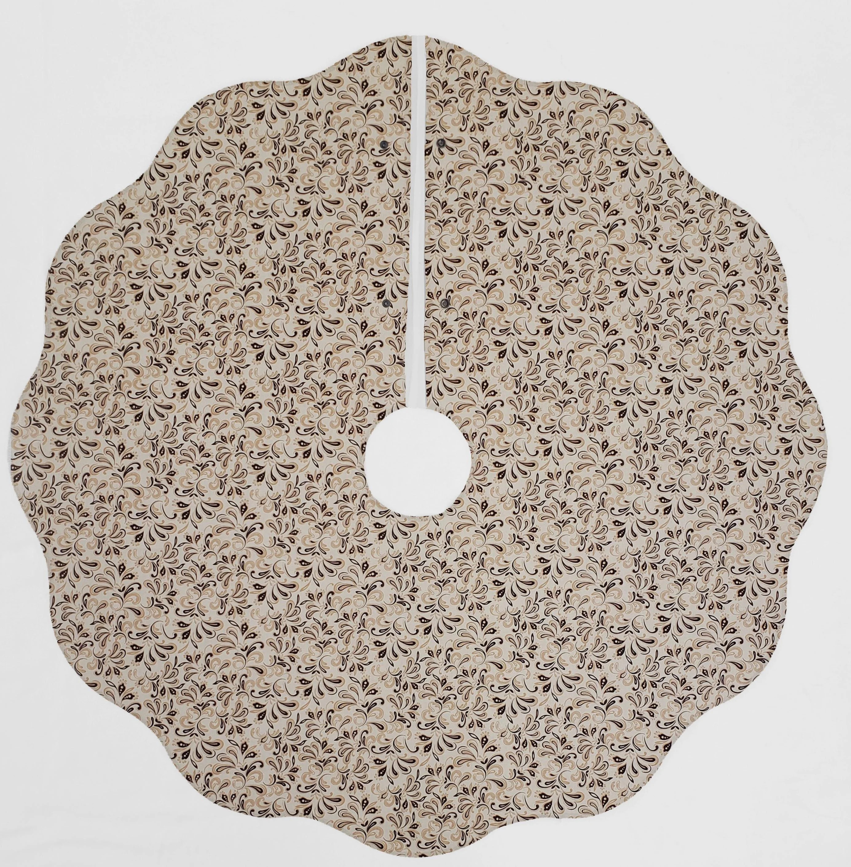 Paisley Christmas Tree Skirt By Penny's Needful Things (Brown) (Scalloped) - Walmart.com | Walmart (US)