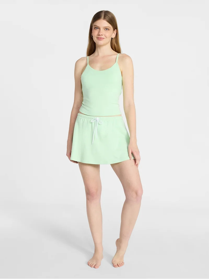 No Boundaries Cozy Sleep Skort, Women's XS-XXL | Walmart (US)