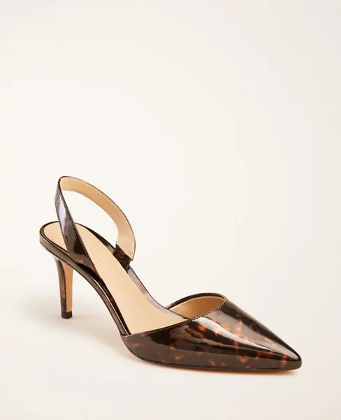 Kerry Tortoiseshell Print Patent Pumps | Ann Taylor (US)