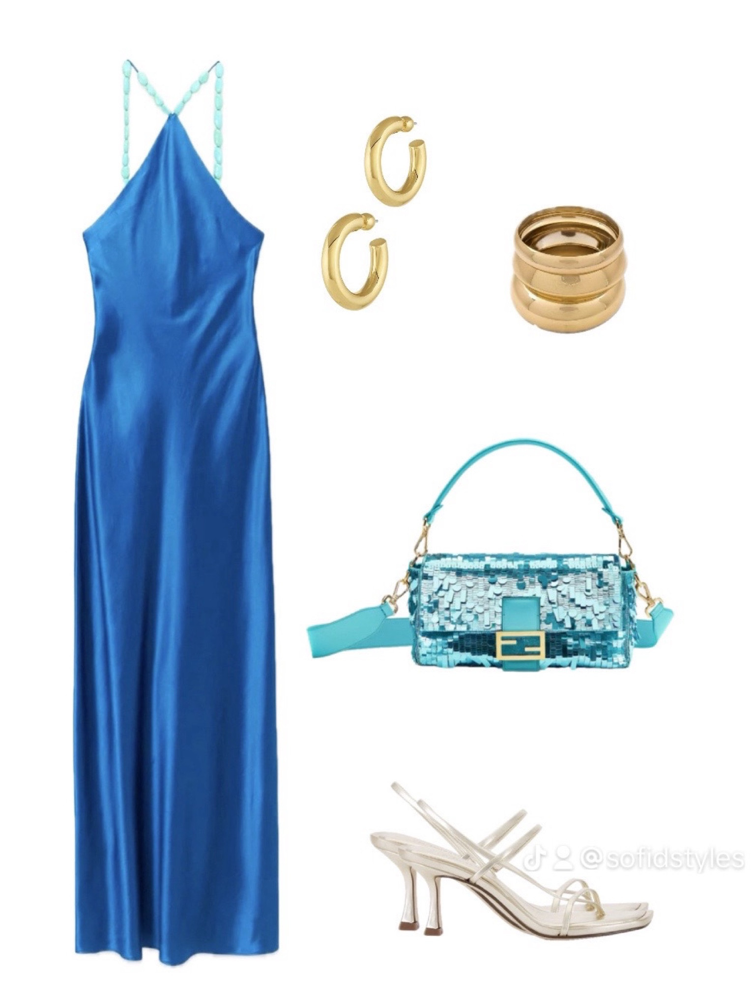Fun summer maxi dress outfit with fendi bag. Bag is the Sequin Paillettes Vitello Grace Sex and the City Baguette Spring Turquoise from Fendi but it is sold out and coming soon to fashiophole. The dress is the Staud Cadence Dress Island blue - but staud is not on LTK!

#LTKSeasonal #LTKtravel #LTKstyletip
