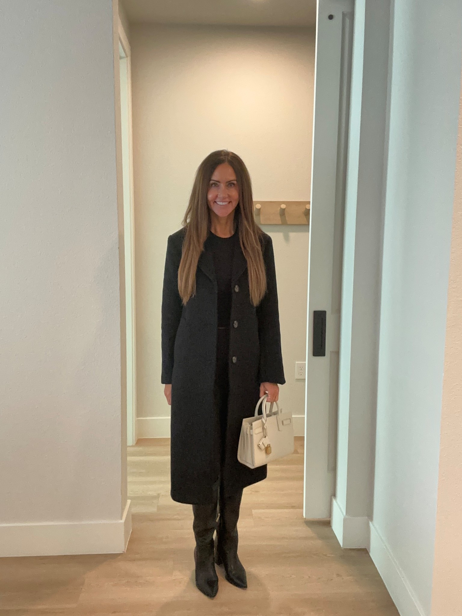 Wearing xxs in coat 🖤

#LTKSeasonal #LTKHoliday #LTKOver40