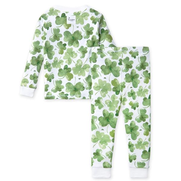 Cutest Clover Organic Cotton Pajamas - 0-3 Months | Burts Bees Baby