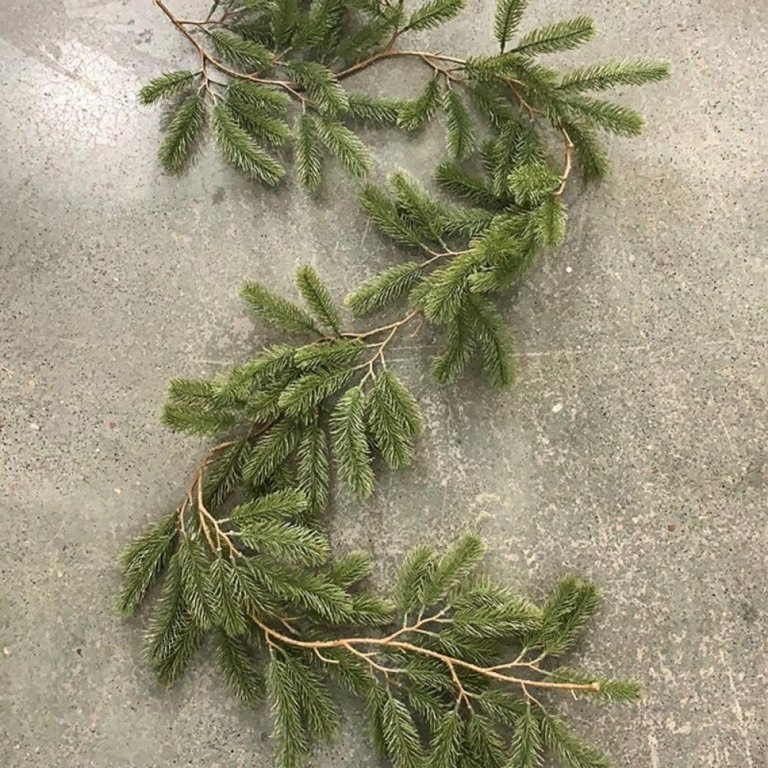 Christmas sale! 6 Ft Artificial Spruce Christmas Garland, Non-Lit Soft Green Holiday Decorations ... | Walmart (US)