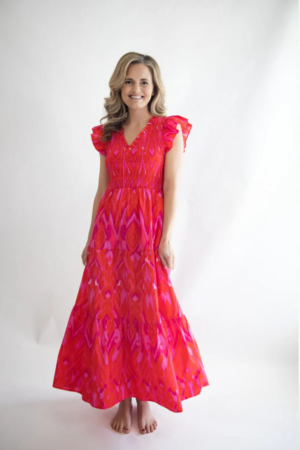 Floral Sunfire Smocked Bodice Dress | Edit No. 5 Boutique