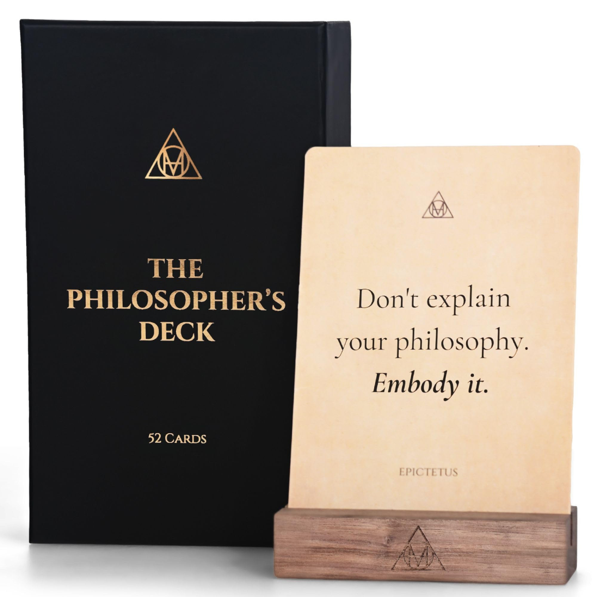 The Philosopher’s Deck - 52 Daily Stoic Motivational Cards with Display Stand and Journal Promp... | Amazon (US)