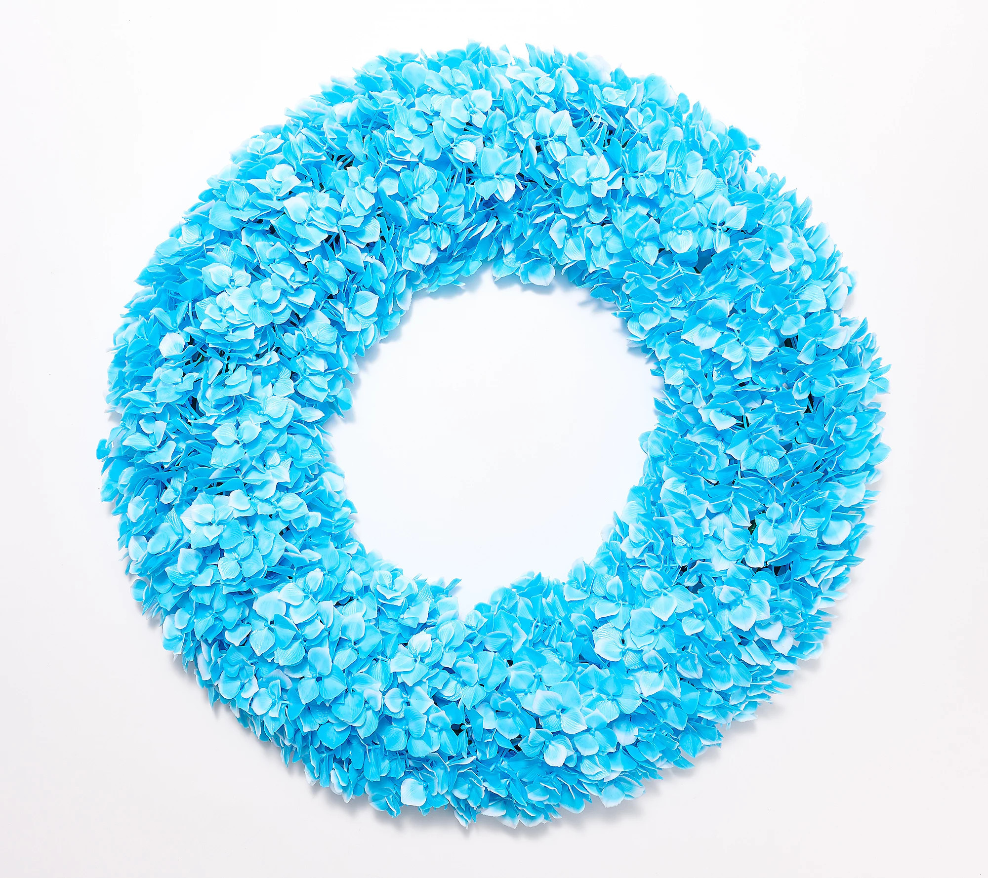 As Is Wicker Park 23"" Faux Hydrangea Indoor/ Outdoor Wreath | QVC