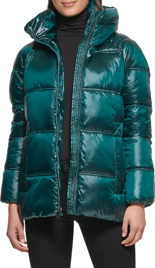 Box Quilted Puffer Jacket with Removable Hood | Nordstrom