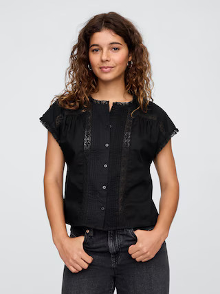 Lace Ruffle Top | Gap Factory | Gap Factory