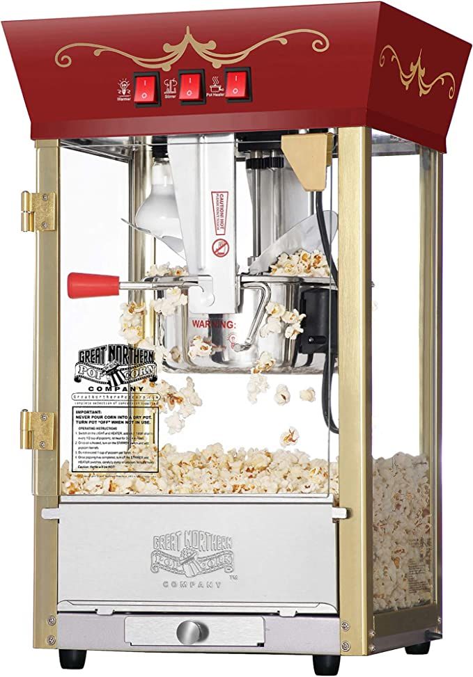 Great Northern Popcorn Red Matinee Movie Theater Style 8 oz. Ounce Antique Popcorn Machine | Amazon (US)