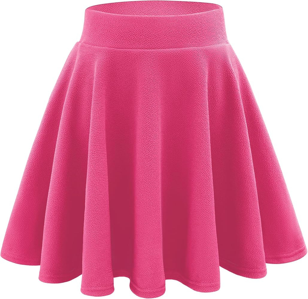 Stelle Girls Skirt Casual Flare Plain Pleated Stretch Waist Skater Skirts Uniform Skorts with Bui... | Amazon (US)