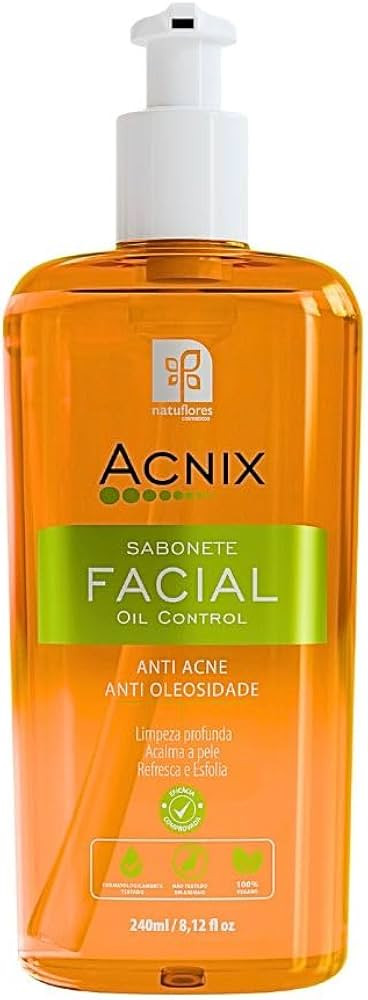 Sabonete Facial Oil Control Anti Acne 240ml Acnix Natuflores | Amazon (BR)