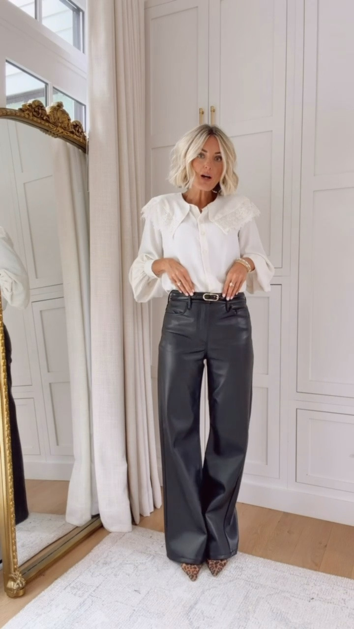 Another great faux leather pant, but these are black! These are something you can style for work or play! These are especially fun to have during the holidays! Wearing XS/0

Loverly Grey, Ann Taylor, fall outfit, fall workwear, black leather pants, faux leather pants, white blouse, holiday pants

#LTKSeasonal #LTKSaleAlert #LTKWorkwear