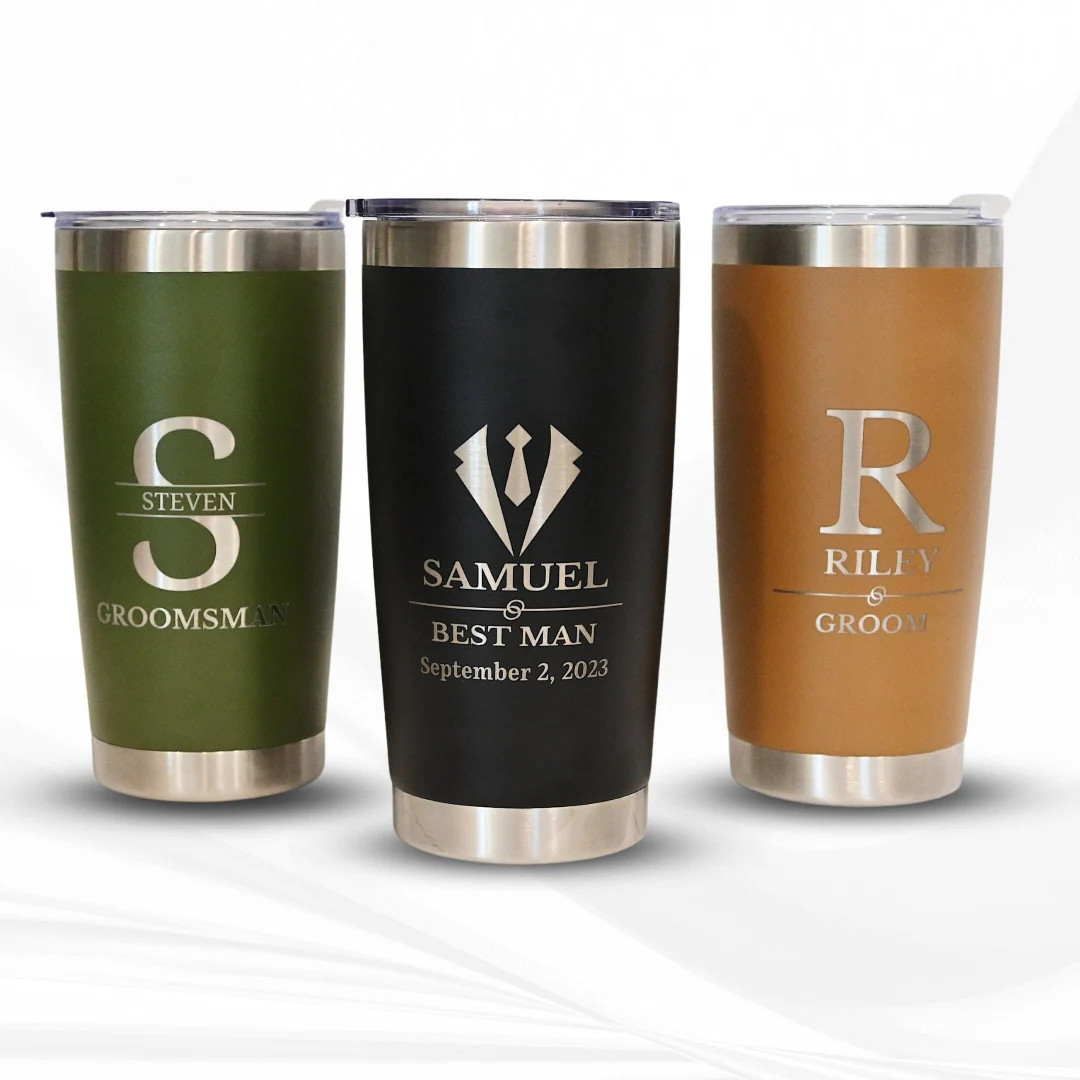 Personalized Insulated Tumblers, Personalized Tumblers for Groomsmen, Groomsmen Gift Box, Best Ma... | Etsy (US)