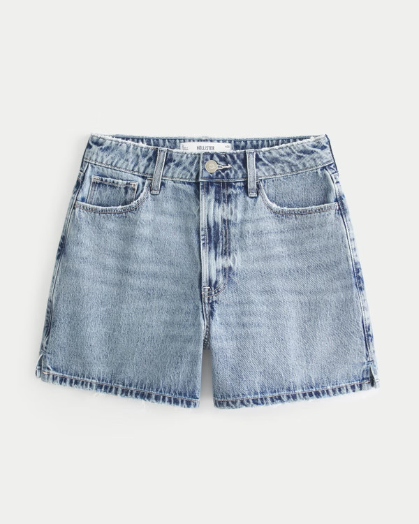 Women's Ultra High-Rise Light Acid Wash 90s Denim Shorts 5" | Women's Clearance | HollisterCo.com | Hollister (US)