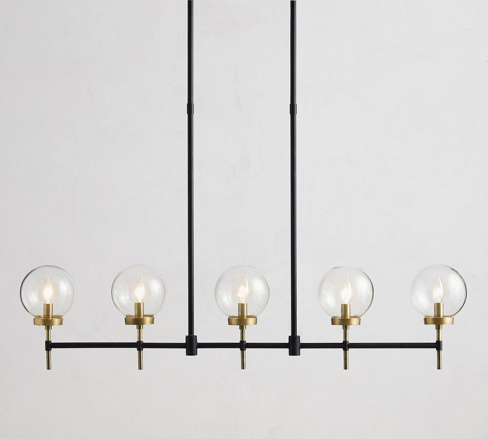 Camryn Glass Globe Linear Chandelier | Pottery Barn (US)