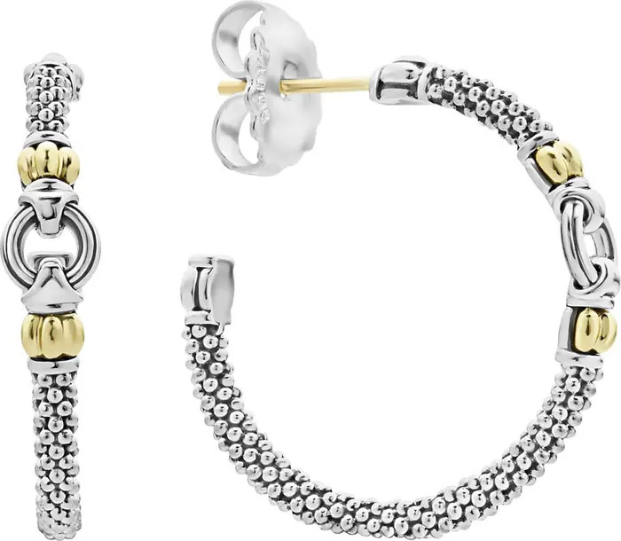 Caviar Link Hoop Earrings | Nordstrom
