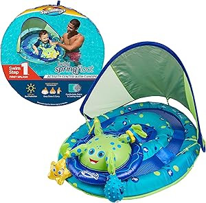SwimWays Baby Spring Float Activity Center, Baby Pool Float with Canopy & UPF Protection, Pool To... | Amazon (US)