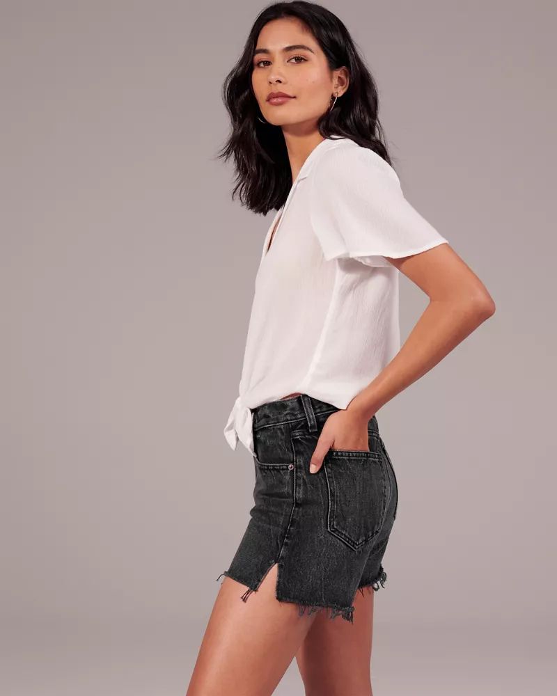 Mid Rise Boyfriend Shorts | Abercrombie & Fitch (US)