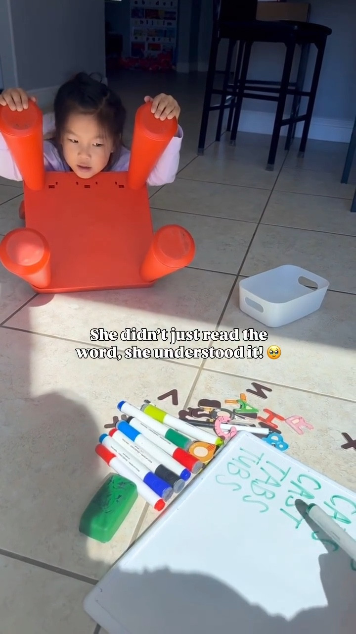 Homeschooling in Bluey PJs!

She was sounding out C-A-S-T…
then stood up and said, “OH LIKE THIS.”

She ran to her bookshelf and brought me a book written by our neighbor’s son, who once broke both arms and wore casts 🥹 

At first I didn’t get it… then it hit me.

This is why we slow down.
This is why we let kids make connections.
This is why learning isn’t just memorizing, it’s understanding!

Bluey pajamas, ikea chair, dry erase markers, white board, purple pajamas, kids pajamas, white storage, homeschool materials

#LTKdayinmylife #LTKmomlife #LTKKids