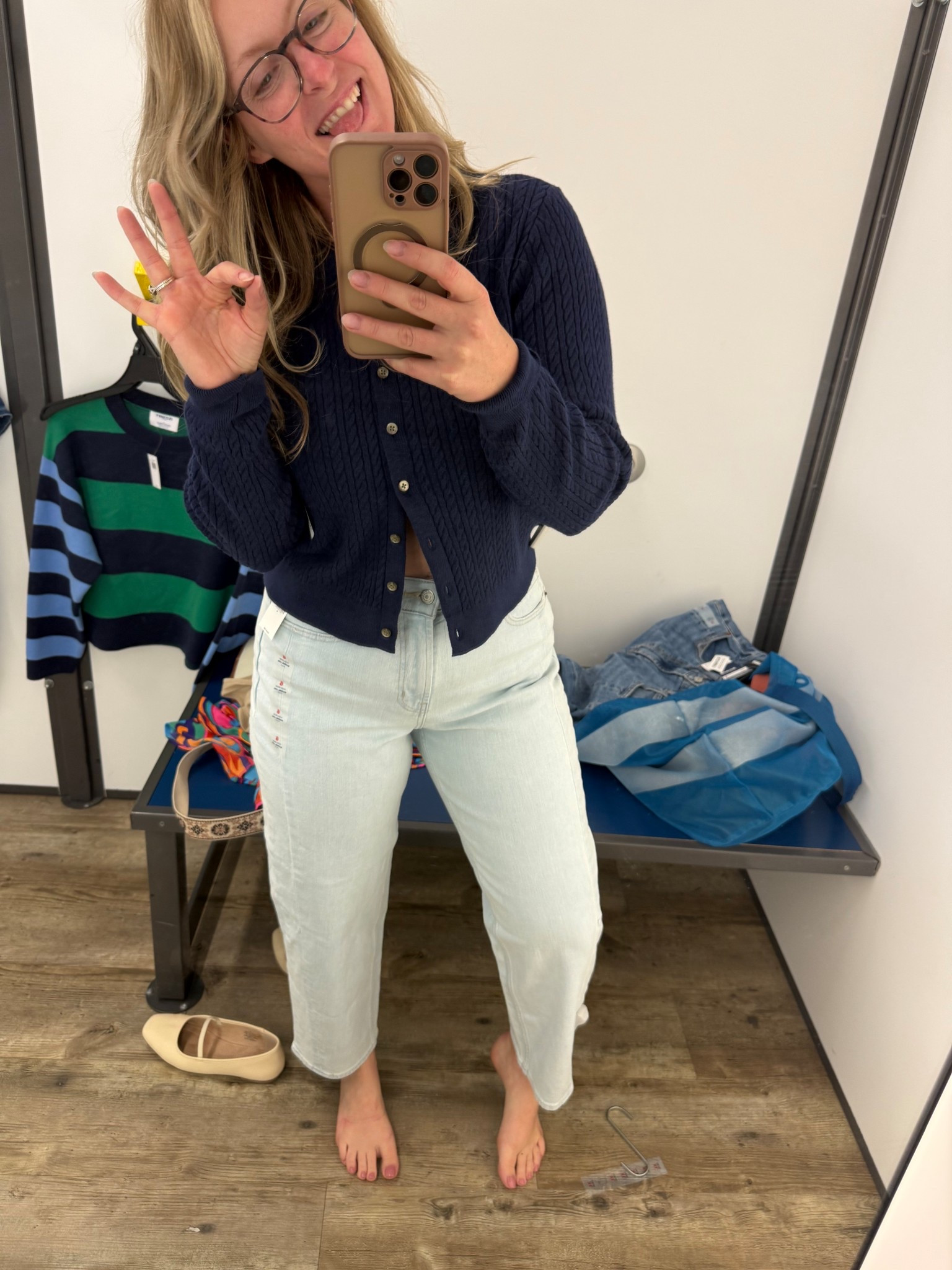  New Fall Style from Old Navy - barrel jeans + button up sweater 

#LTKFindsUnder100