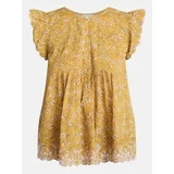 Scenario Women's and Women's Plus Short Sleeve Pleated Embroidered Printed Top, Sizes XS-4X | Walmart (US)
