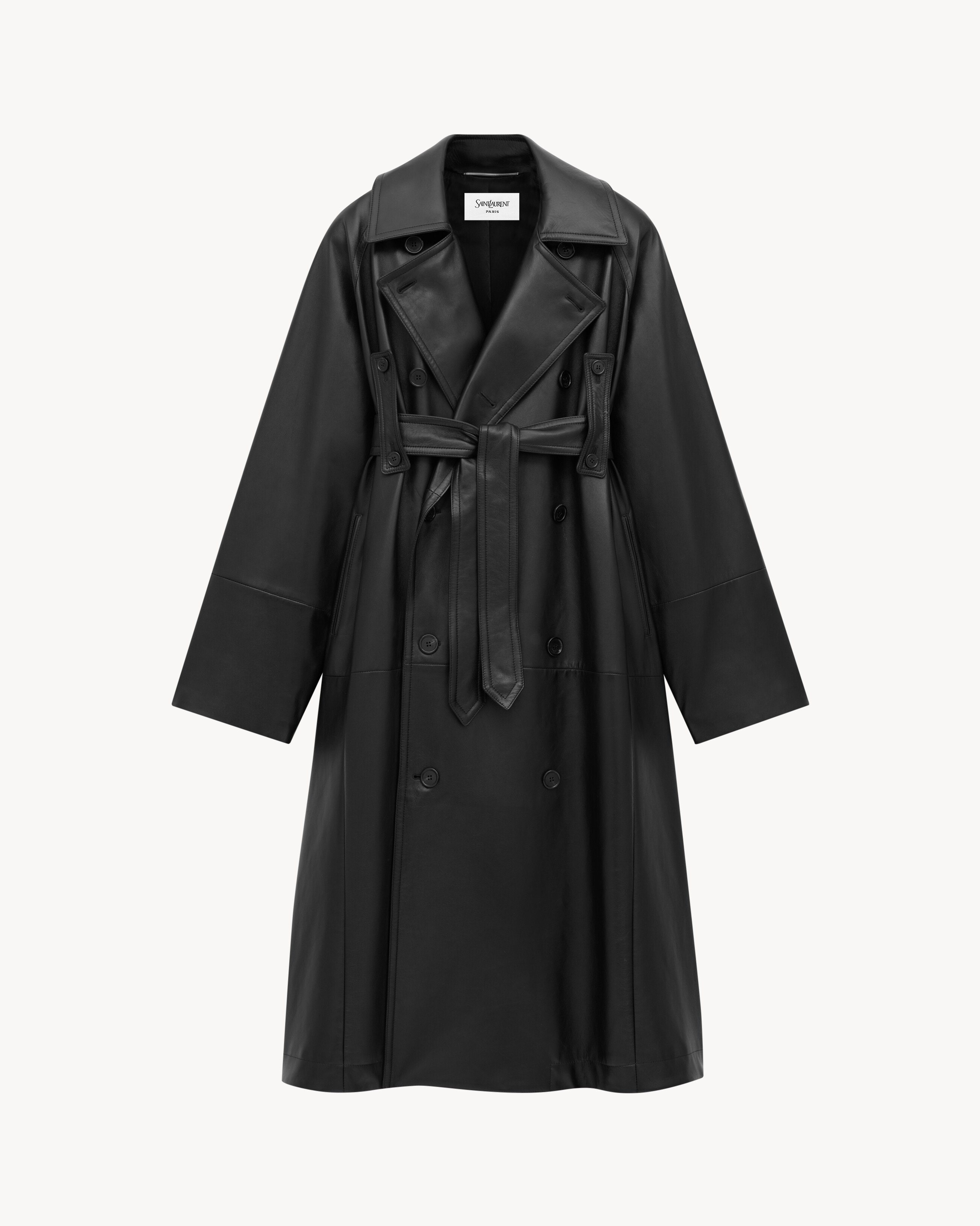 long coat in plunged lambskin | Saint Laurent Inc. (Global)