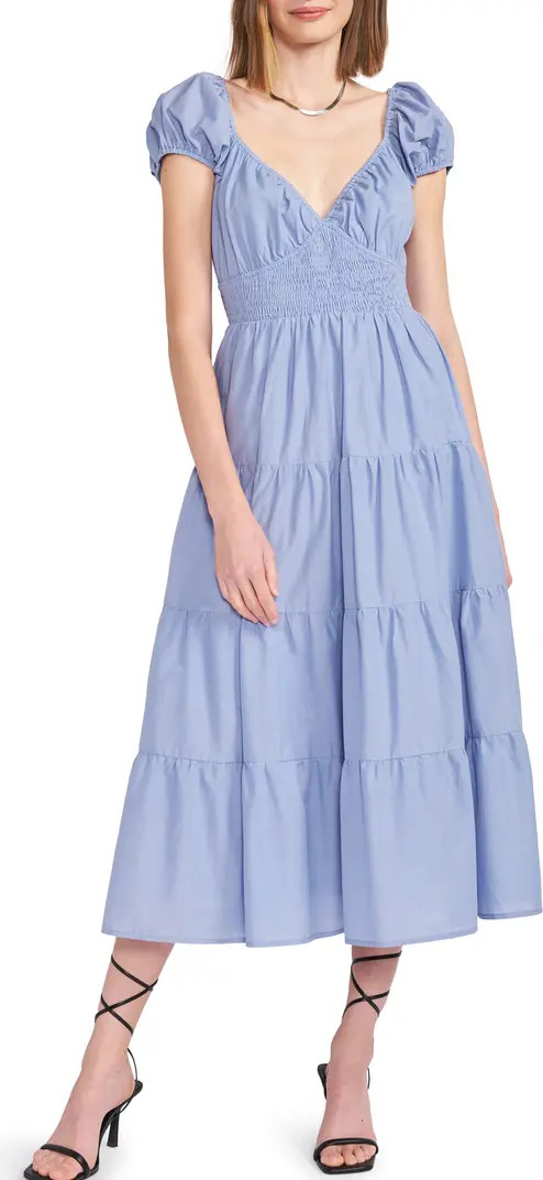Bleu Ruched Tiered Midi Dress | Nordstrom Rack