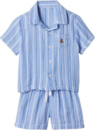 GAP Unisex Baby Short Sleeve Button Down Shirt and Short Outfit Set | Amazon (US)