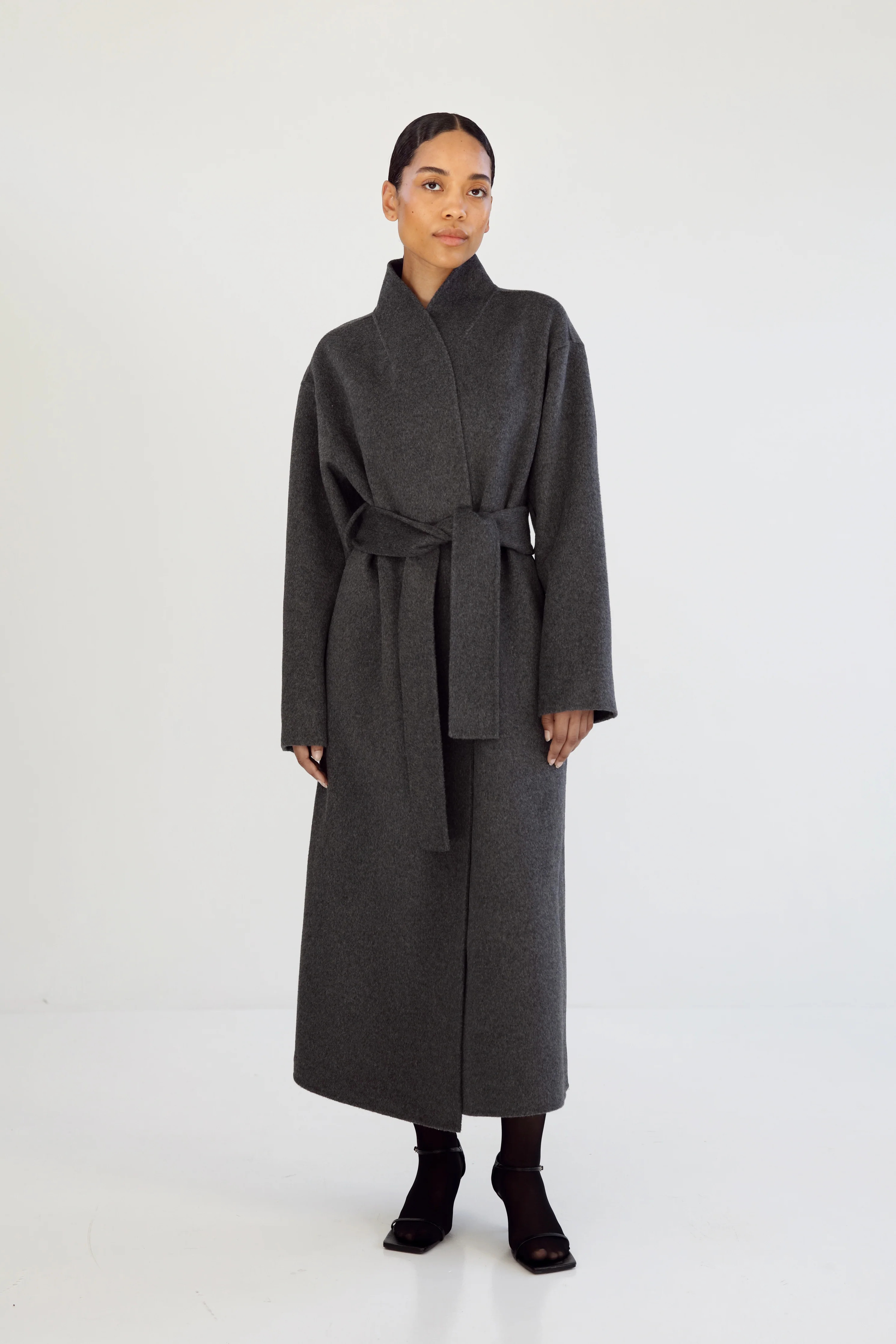 Mara Doublé Coat, dark grey | Almada Label