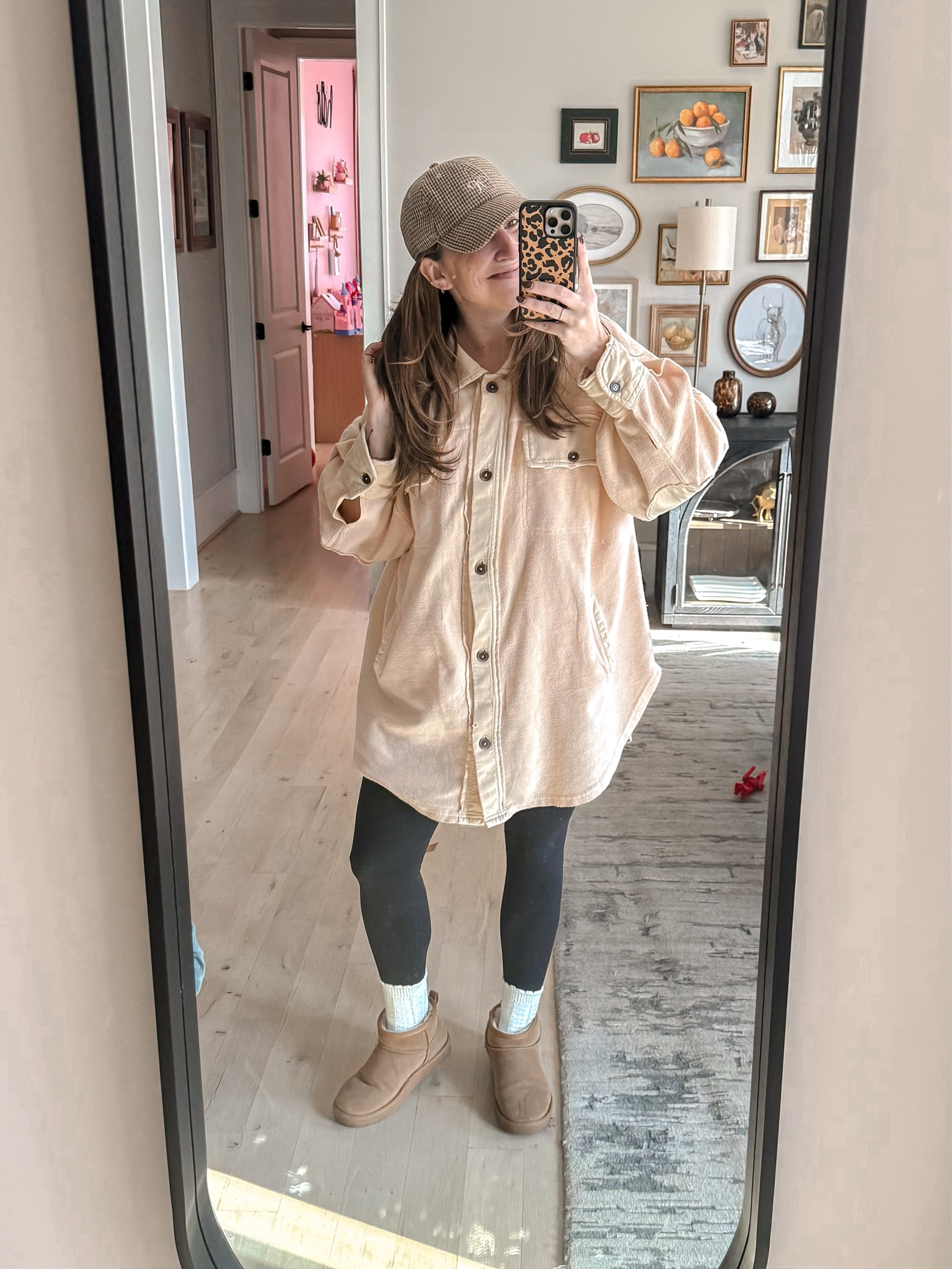 Cold day out to the allergist with CC! This Free People fleece jacket is a couple of years old but is a great basic and/or layering piece to have in your wardrobe! Perfectly oversized for my Athleta leggings (which are my holy grail for leggings!) 
Shacket L / Leggings L / Ugg shorties tts

#LTKootd #LTKMidsize #LTKdayinmylife