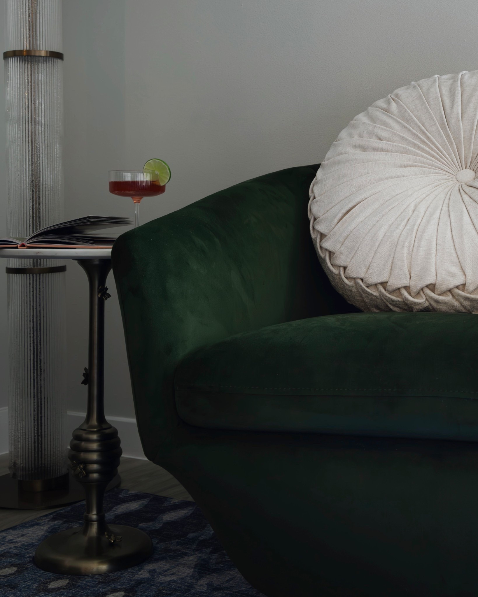 I’m obsessed with this little corner, the perfect balance of dark tones, gold accents, and texture. #midnightbotanica #adelladesign #livingroomdesign

#LTKHome