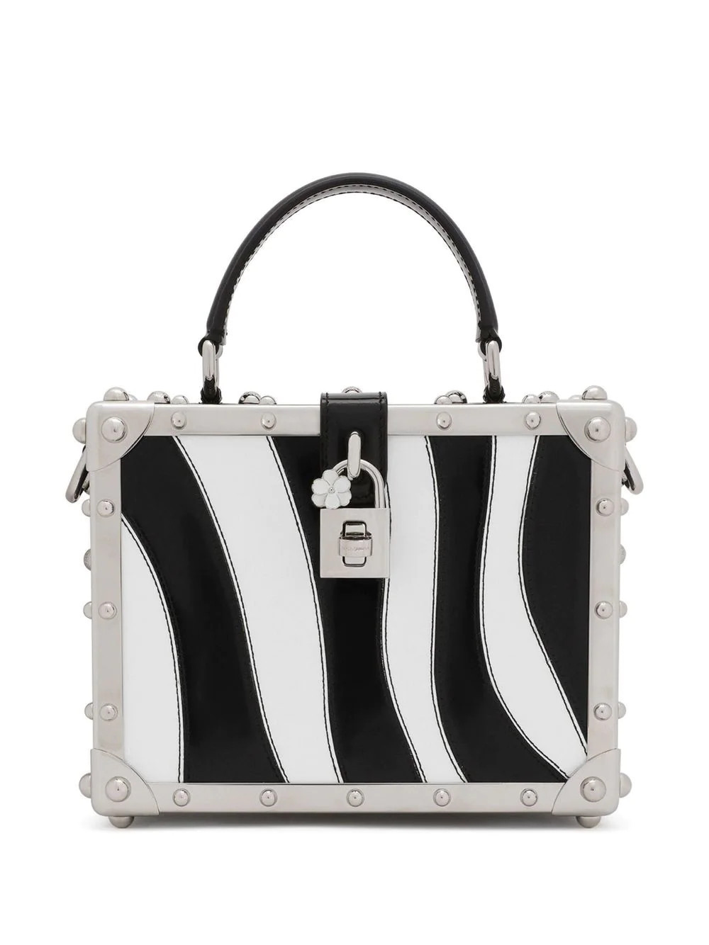 Dolce & Gabbana Dolce Box zebra-print top-handle bag - White | Farfetch Global