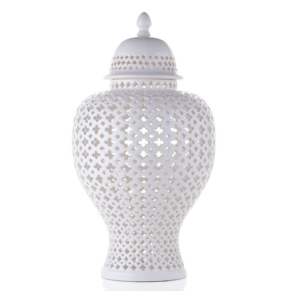 Ceramic Filigree Jar | Zgallerie | Z Gallerie