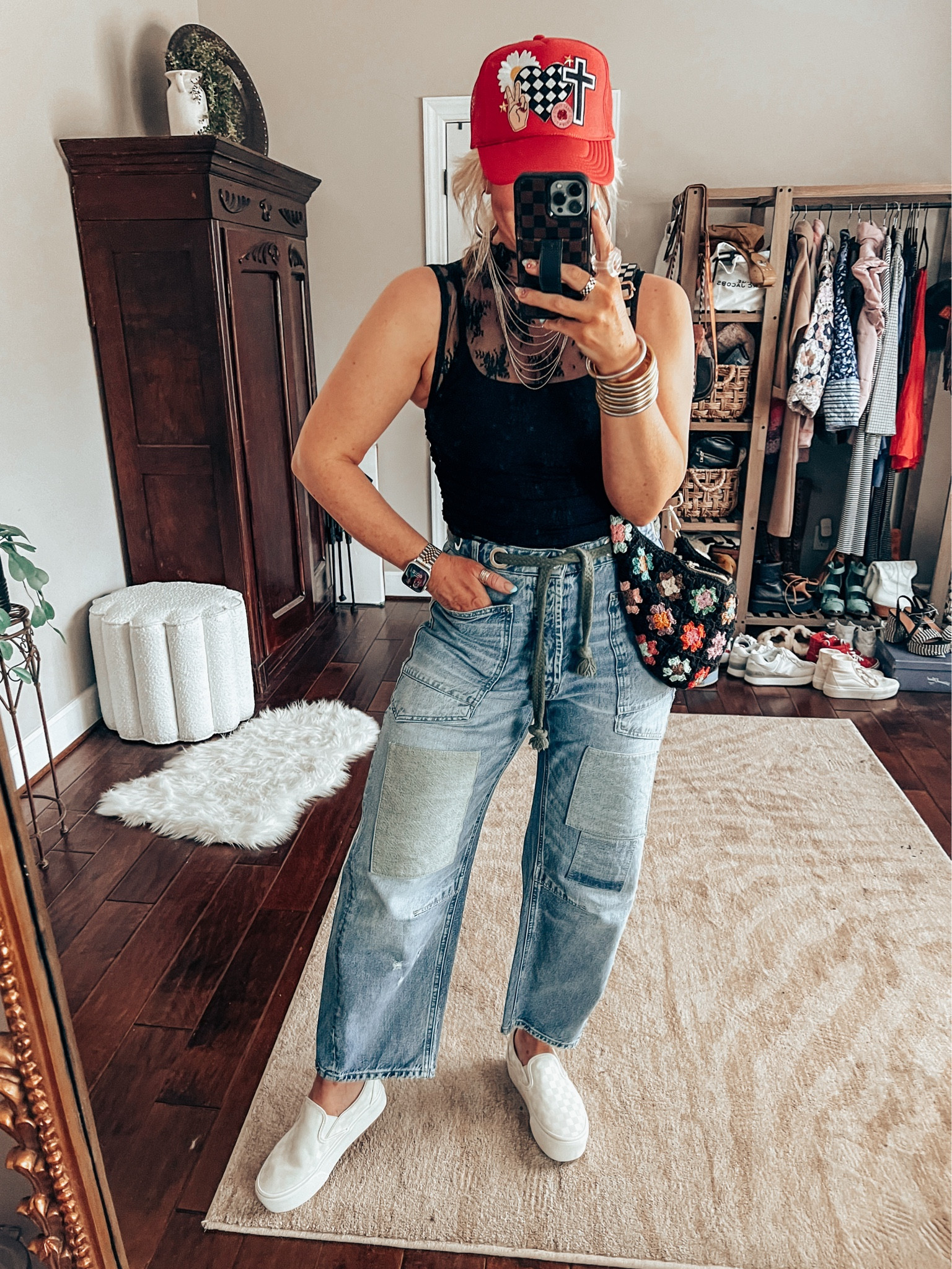 SPRING FIT ✨🏁♥️
Jeans - sized down two sizes 
Lace top - size m
Vans - size down 


#LTKover40 #LTKshoecrush #LTKstyletip