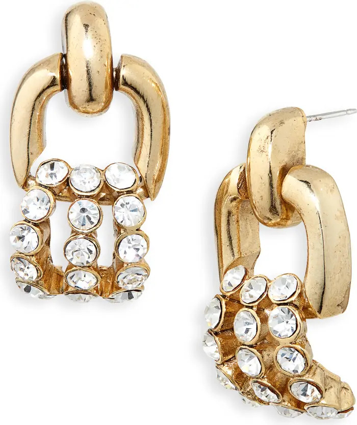 Oscar de la Renta Crystal Pavé Doorknocker Earrings | Nordstrom | Nordstrom