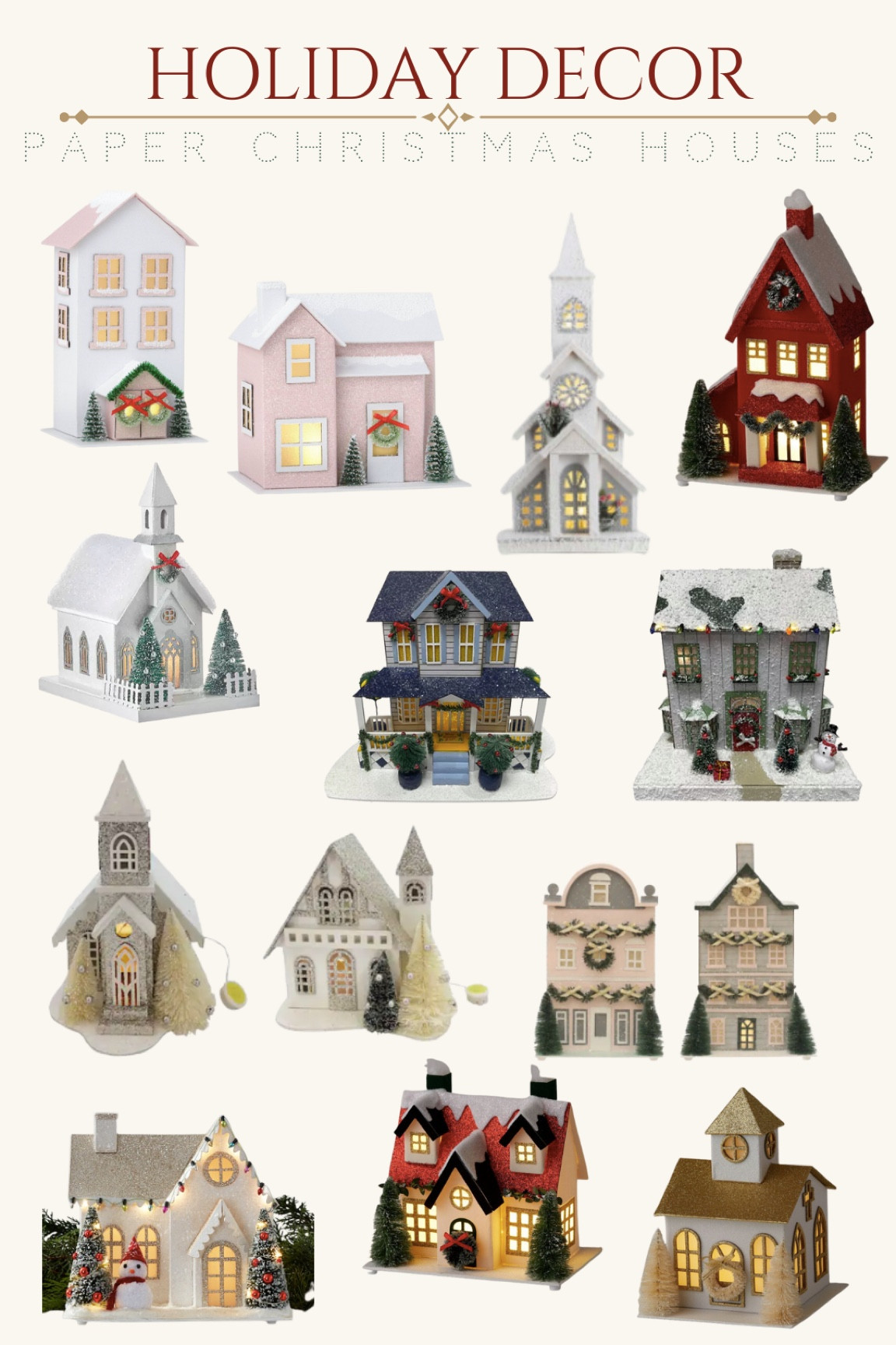 Paper Christmas Houses! Dupes for the Cody foster houses

#LTKhome #LTKHoliday