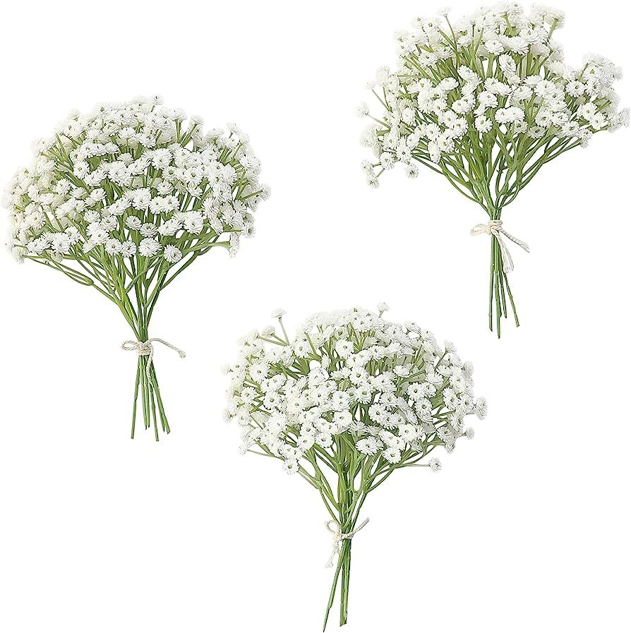 floroom Artificial Baby's Breath, 18pcs Gypsophila Greenery Spray White Flowers for Wedding Bouqu... | Amazon (US)