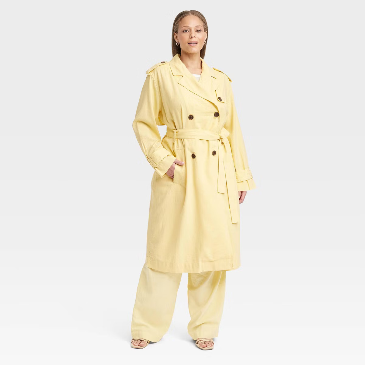 Women's Linen Trench Coat - A New Day™ | Target