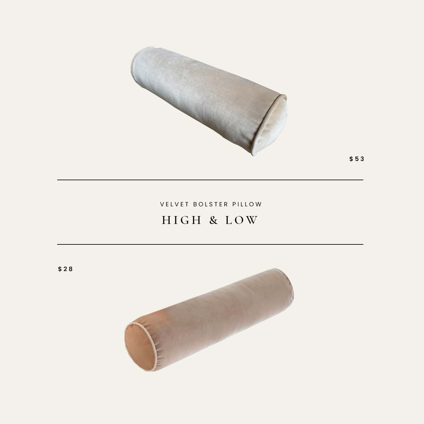 High / Low : Velvet Bolster Pillow 

 

#LTKHome