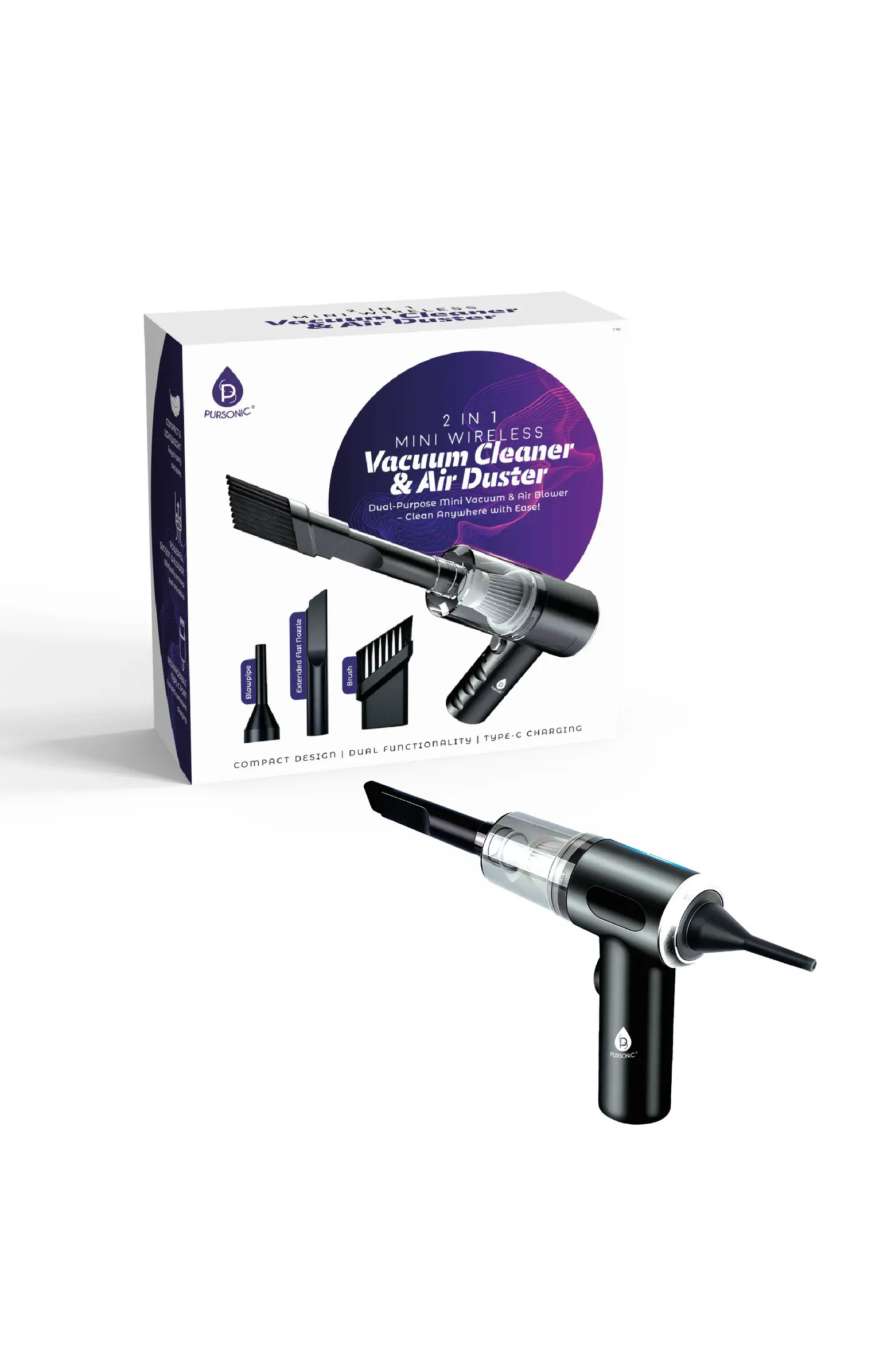 2-in-1 Mini Wireless Vacuum Cleaner & Air Duster Powerful, Portable & Rechargeable | Nordstrom