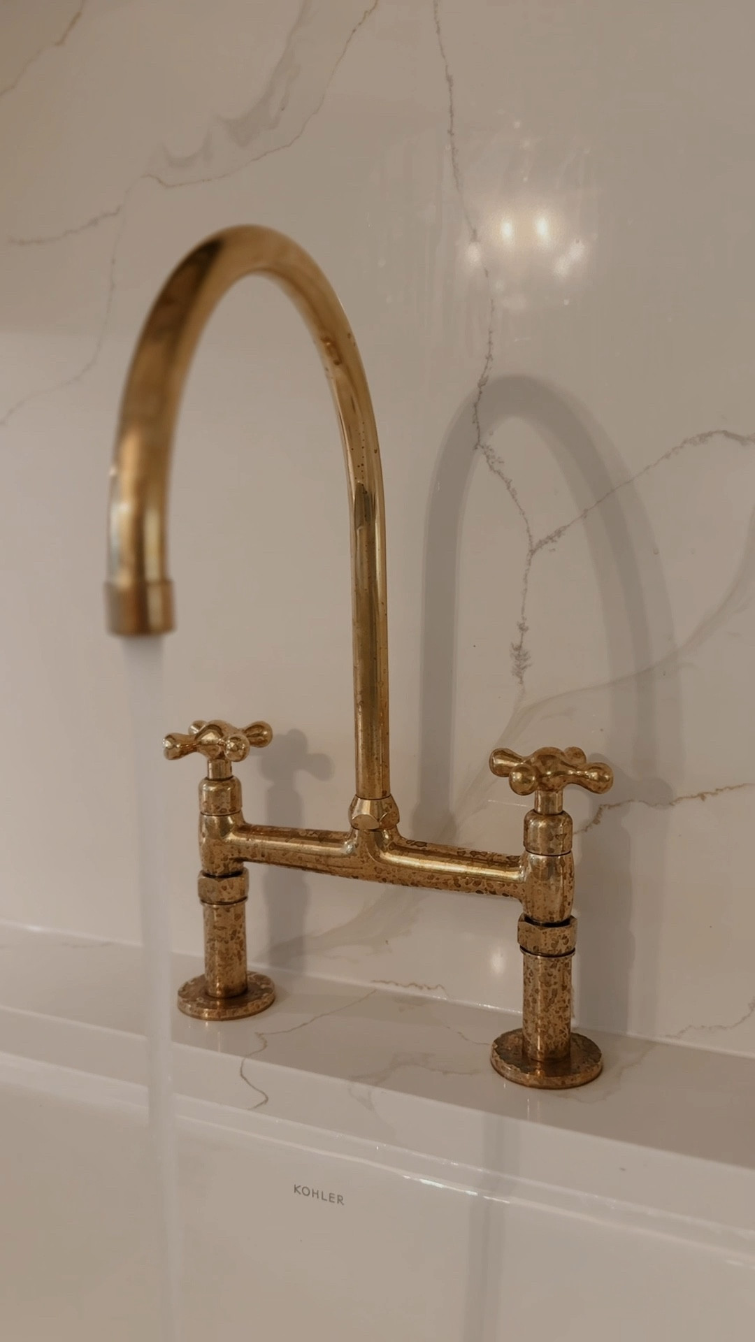 Unlaquered brass faucet! 

#LTKHome
