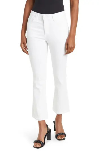 Democracy AB Tech High Rise Crop Kick Flare Jeans in Wh - White at Nordstrom Rack, Size 8P | Nordstrom Rack