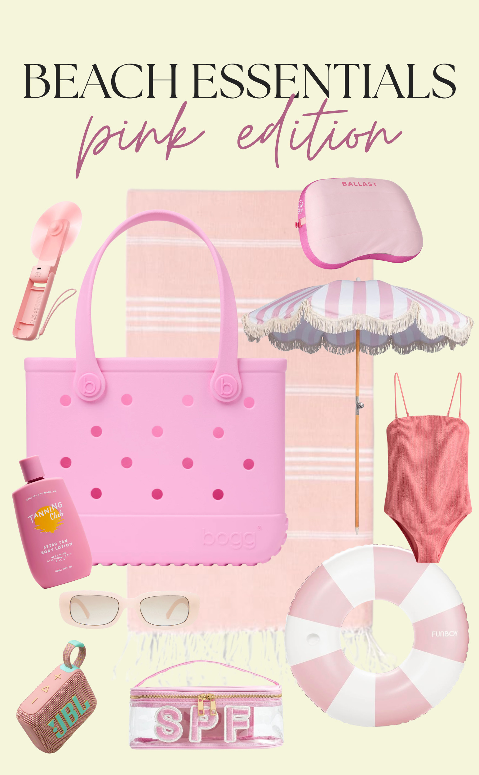 The cutest pink beach essentials for summer 🌸☀️ 

beach essentials, beach accessories, pink beach aesthetic, summer essentials, beach vacation essentials, beach bag essentials, tropical vacation, beach day outfit, summer beach vibes, vacation must haves  

 #LTKootd #LTKSwim #LTKTravel