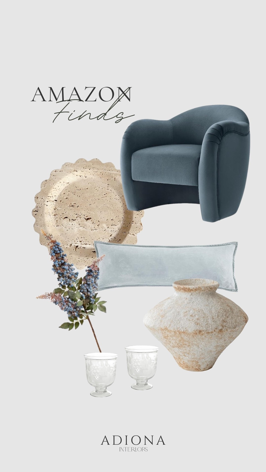 Amazon finds 

Amazon home, home decor, budget home, accent chair, marble tray, glass cup, faux floral,  vase 

#LTKHome #LTKSeasonal #LTKSaleAlert