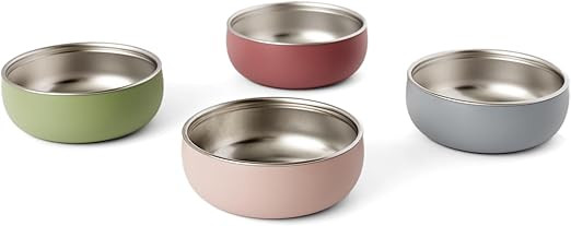 Monkey Proof™ Non-Toxic Stainless Steel Child Bowl 5” with Non-Slip Silicone Shell, Multi-col... | Amazon (US)