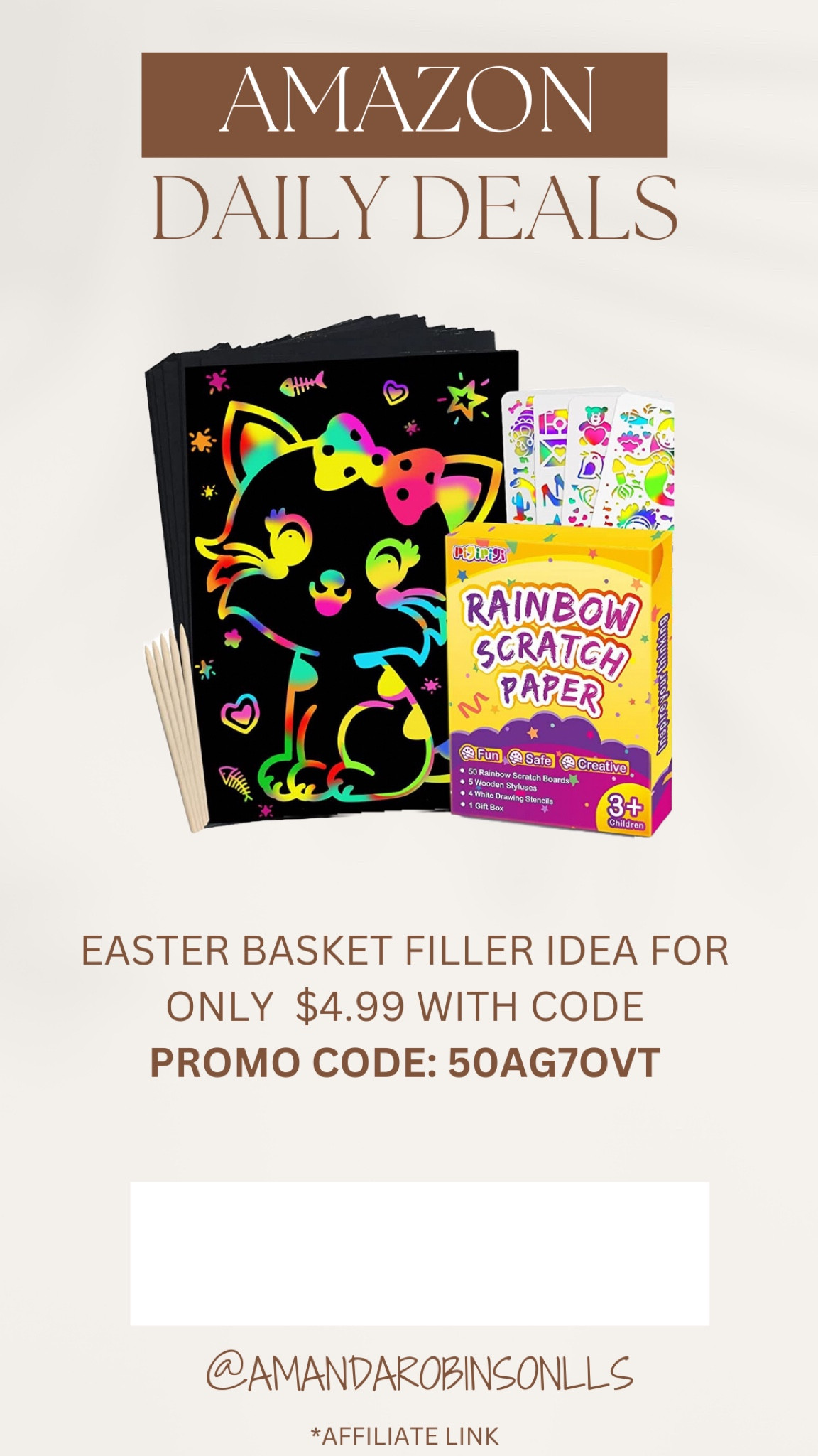 Amazon Daily Deals
Rainbow scratch art

#LTKkids #LTKsalealert #LTKSeasonal