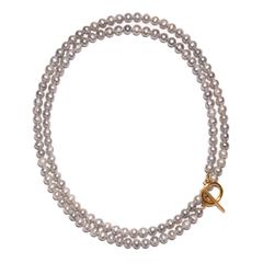 Convertible Grey Pearl Necklace | Sequin