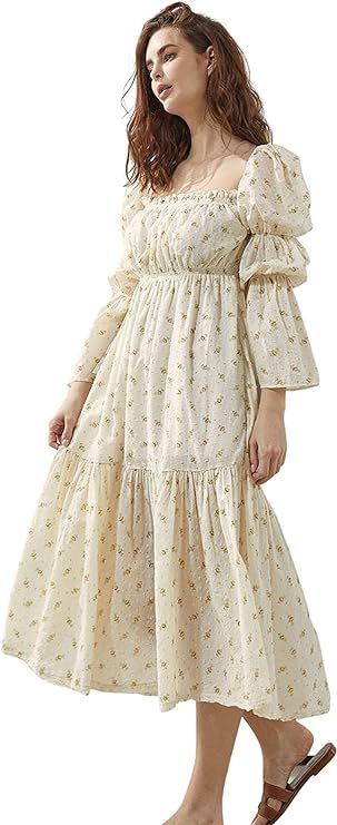 NOTHING FITS BUT Women Classic Cotton Dress, Swiss Dot Chambray Somin Gown, Women Casual Dress, O... | Amazon (US)